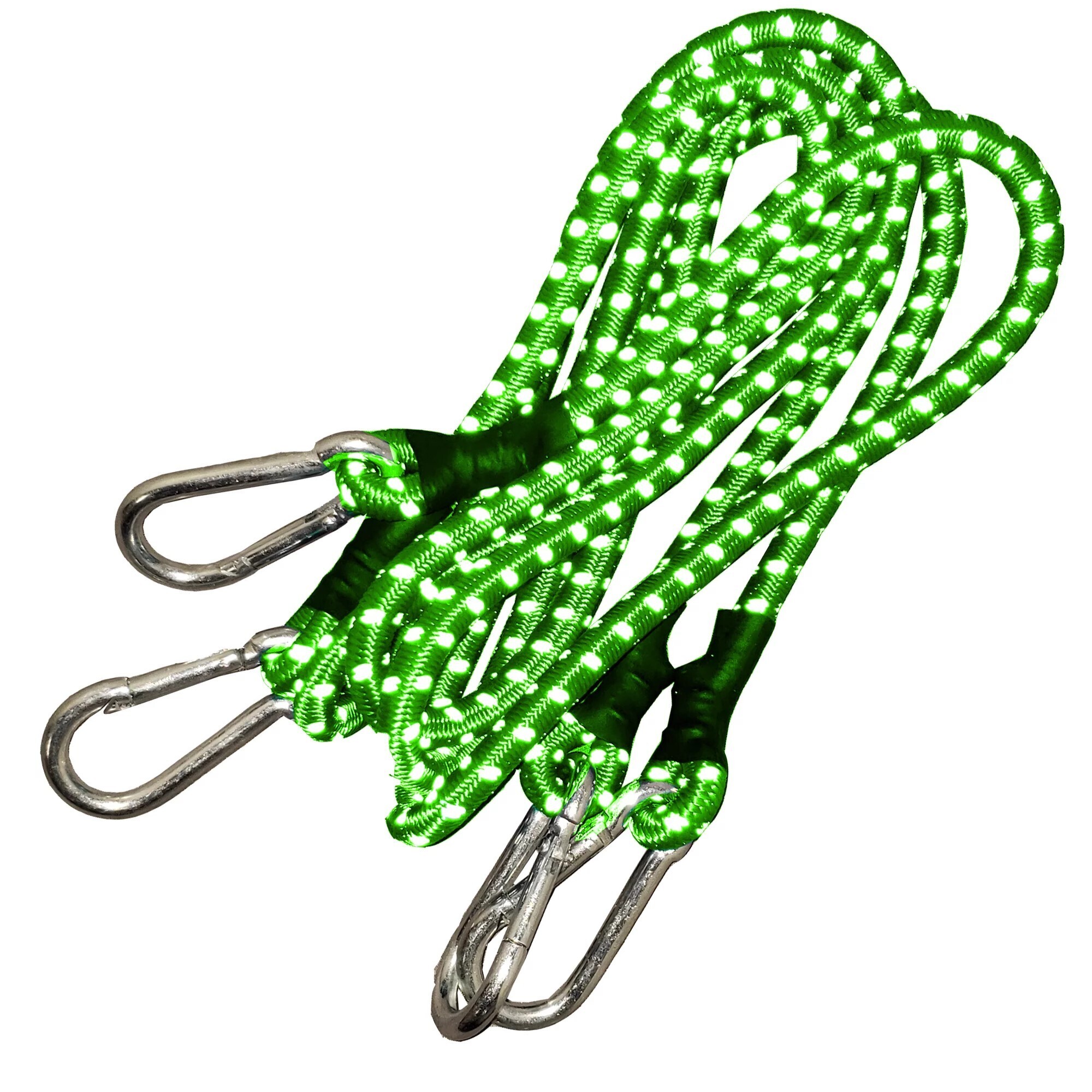 Kuma, 30in. Carabiner Bungee 2pk - Round, Reflective, Straps (qty.) 2 Model# GA230EG-R